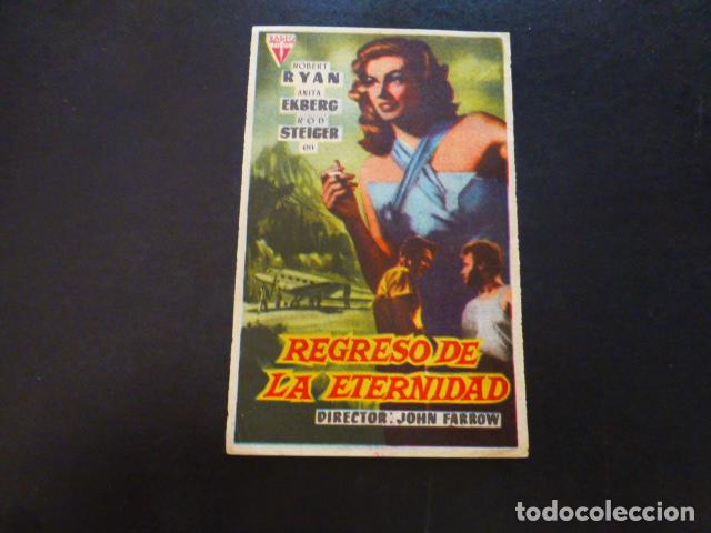 Cine: REGRESO DE LA ETERNIDAD PROGRAMA DE MANO SIN PUBLICIDAD - Foto 1