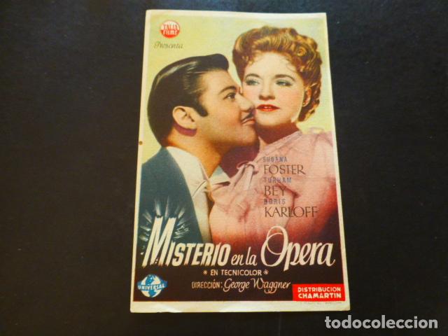 Cine: MISTERIO EN LA OPERA PROGRAMA DE MANO SIN PUBLICIDAD - Foto 1