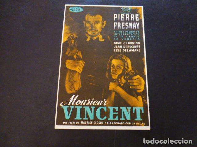 Cine: MONSIEUR VINCENT PROGRAMA DE MANO SIN PUBLICIDAD - Foto 1