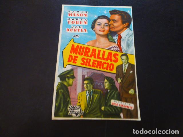 Cine: MURALLAS DE SILENCIO PROGRAMA DE MANO SIN PUBLICIDAD - Foto 1