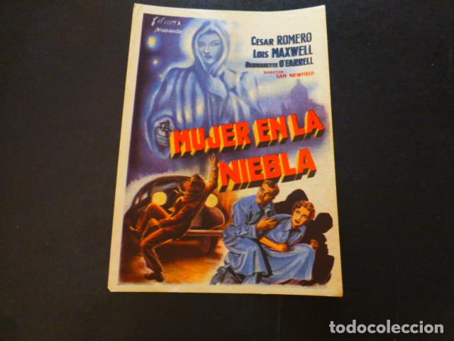 Cine: MUJER EN LA NIEBLA PROGRAMA DE MANO SIN PUBLICIDAD - Foto 1