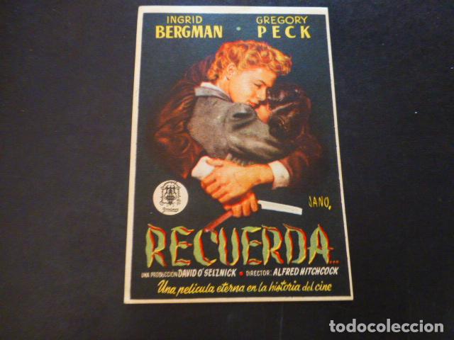 Cine: RECUERDA PROGRAMA DE MANO SIN PUBLICIDAD - Foto 1