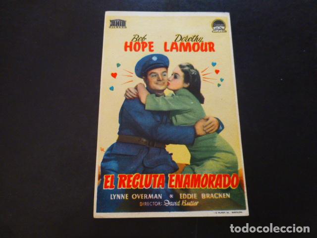 Cine: EL RECLUTA ENAMORADO PROGRAMA DE MANO SIN PUBLICIDA - Foto 1