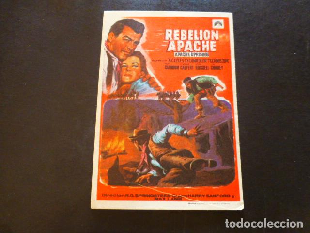 Cine: REBELION APACHE PROGRAMA DE MANO SIN PUBLICIDA - Foto 1