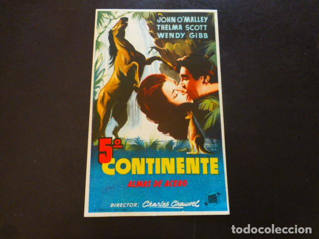 Cine: 5&ordm; CONTINENTE ALMAS DE ACERO PROGRAMA DE MANO SIN PUBLICIDA - Foto 1