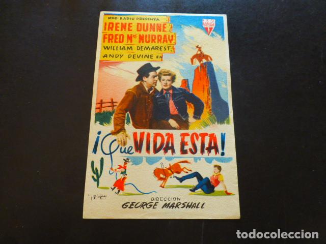 Cine: &iexcl;QUE VIDA ESTA! PROGRAMA DE MANO SIN PUBLICIDA - Foto 1