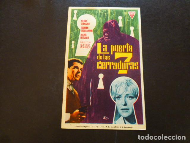 Cine: LA PUERTA DE LAS 7 CERRADURAS PROGRAMA DE MANO SIN PUBLICIDA - Foto 1