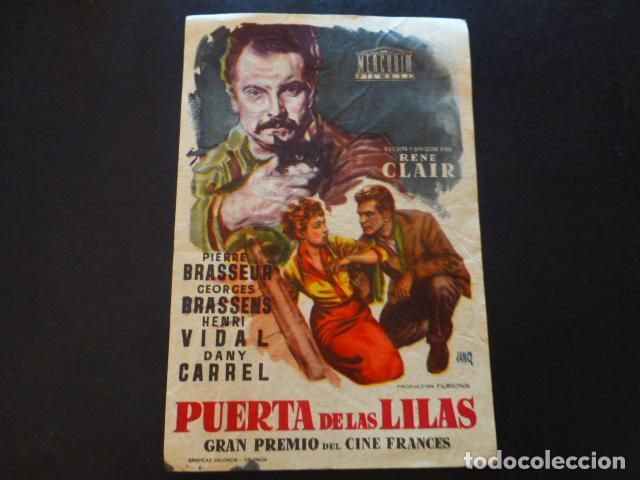 Cine: PUERTA DE LAS LILAS PROGRAMA DE MANO SIN PUBLICIDA - Foto 1