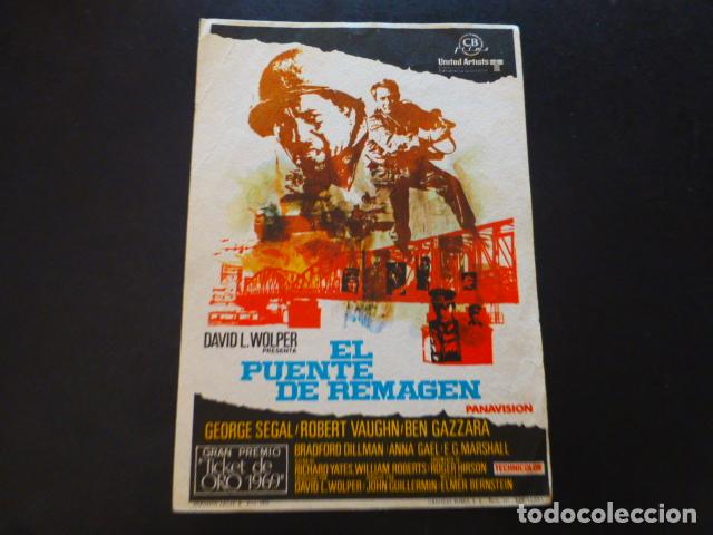 Cine: EL PUENTE DE REMAGEN PROGRAMA DE MANO SIN PUBLICIDA - Foto 1