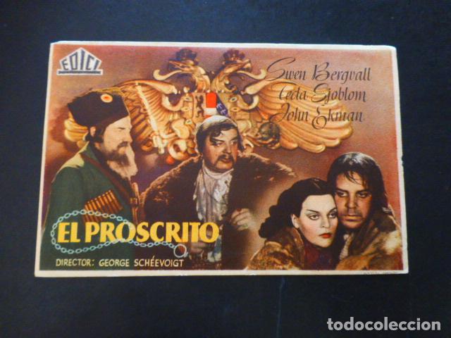 Cine: EL PROSCRITO PROGRAMA DE MANO SIN PUBLICIDA - Foto 1