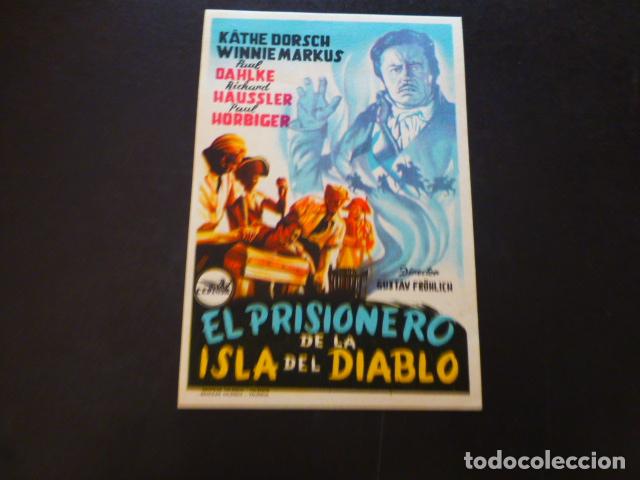 Cine: EL PRISIONERO DE LA ISLA DEL DIABLO PROGRAMA DE MANO SIN PUBLICIDA - Foto 1