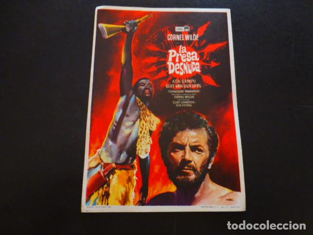 Cine: LA PRESA DESNUDA PROGRAMA DE MANO SIN PUBLICIDA - Foto 1