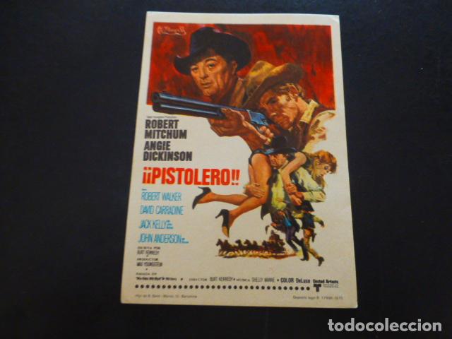 Cine: &iexcl;&iexcl;&iexcl;PISTOLERO!!! PROGRAMA DE MANO SIN PUBLICIDA - Foto 1