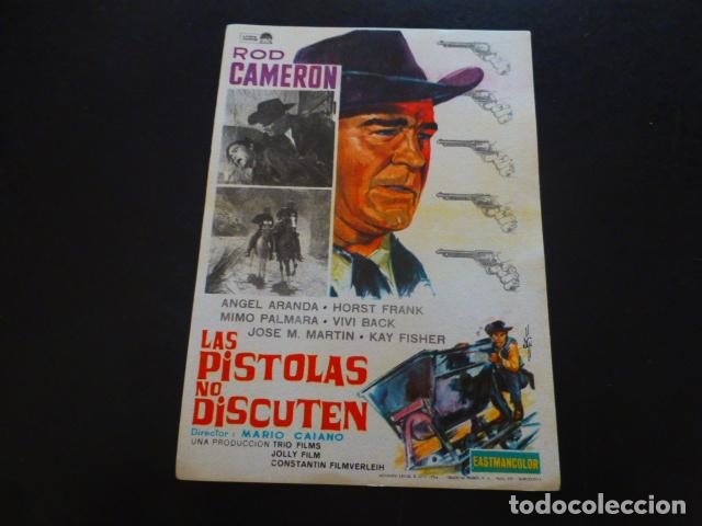 Cine: LAS PISTOLAS NO DISCUTEN PROGRAMA DE MANO SIN PUBLICIDA - Foto 1