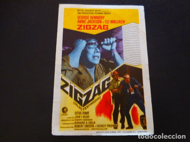 Cine: ZIGZAG PROGRAMA DE MANO SIN PUBLICIDAD - Foto 1
