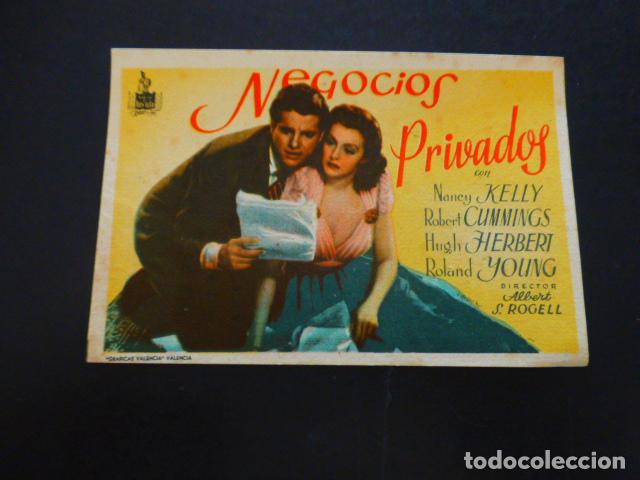 Cine: NEGOCIOS PRIVADOS PROGRAMA DE MANO SIN PUBLICIDAD - Foto 1