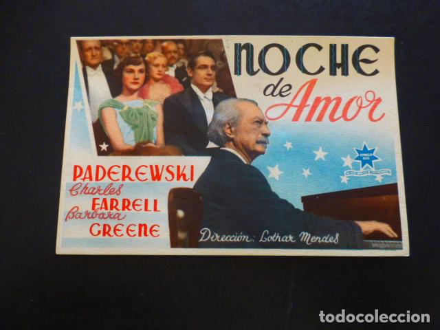 Cine: NOCHE DE AMOR PROGRAMA DE MANO SIN PUBLICIDAD - Foto 1