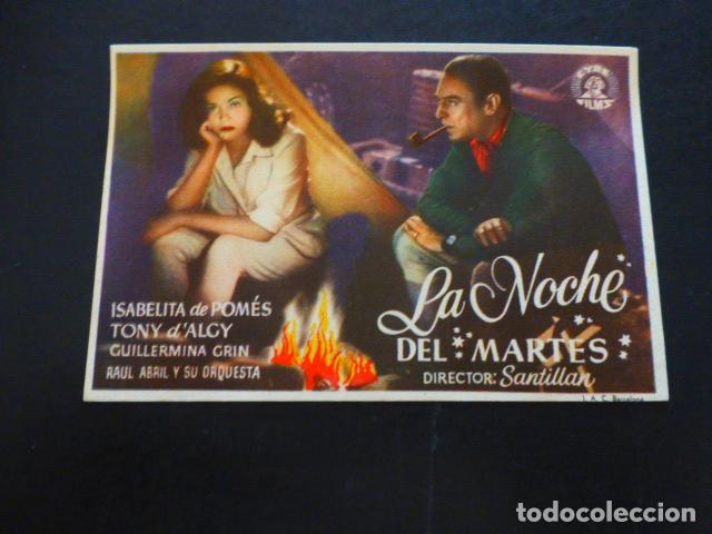 Cine: LA NOCHE DEL MARTES PROGRAMA DE MANO SIN PUBLICIDAD - Foto 1