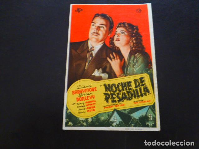 Cine: NOCHE DE PESADILLA PROGRAMA DE MANO SIN PUBLICIDAD - Foto 1