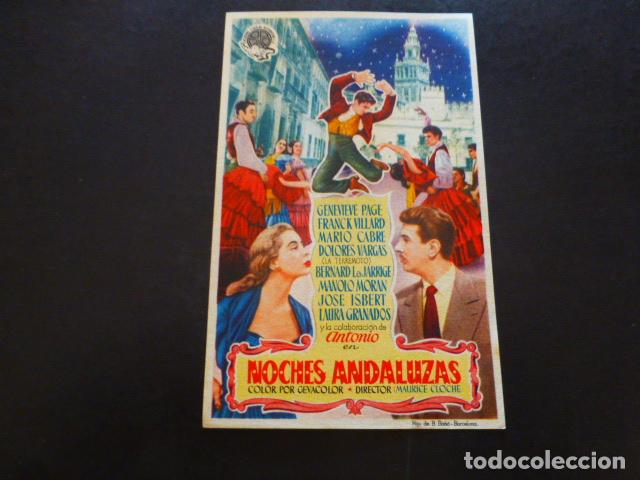 Cine: NOCHES ANDALUZAS PROGRAMA DE MANO SIN PUBLICIDAD - Foto 1