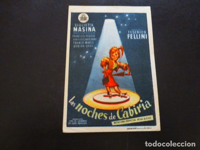 Cine: LAS NOCHES DE CABIRIA PROGRAMA DE MANO SIN PUBLICIDAD - Foto 1