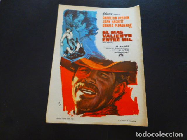 Cine: EL MAS VALIENTE ENTRE MIL PROGRAMA DE MANO SIN PUBLICIDAD - Foto 1