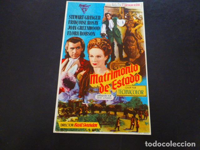 Cine: MATRIMONIO DE ESTADO PROGRAMA DE MANO SIN PUBLICIDAD - Foto 1