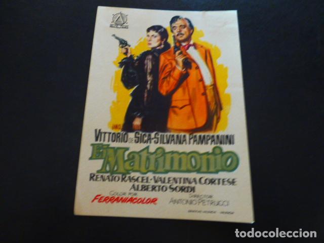 Cine: EL MATRIMONIO PROGRAMA DE MANO SIN PUBLICIDAD - Foto 1