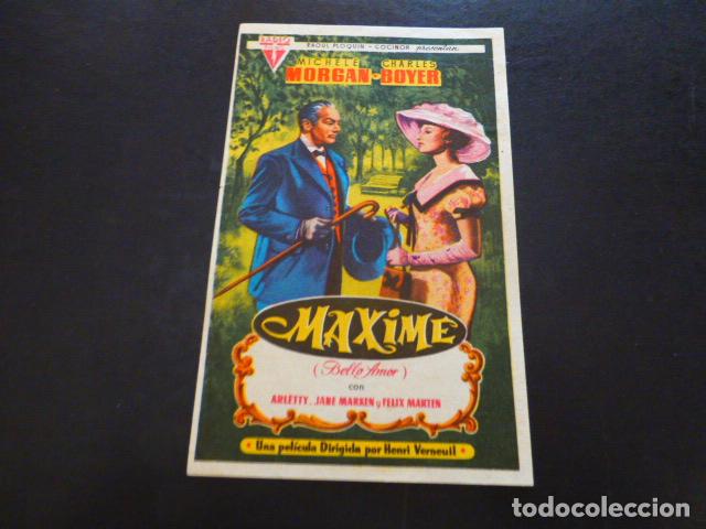 Cine: MAXIME PROGRAMA DE MANO SIN PUBLICIDAD - Foto 1