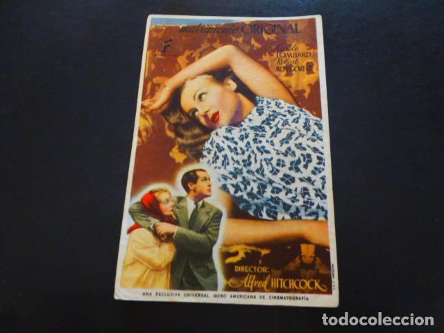Cine: MATRIMONIO ORIGINAL PROGRAMA DE MANO SIN PUBLICIDAD - Foto 1