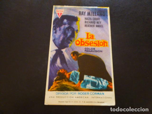 Cine: LA OBSESI&Oacute;N PROGRAMA DE MANO SIN PUBLICIDAD - Foto 1