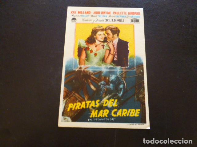 Cine: PIRATAS DEL MAR CARIBE PROGRAMA DE MANO SIN PUBLICIDAD - Foto 1