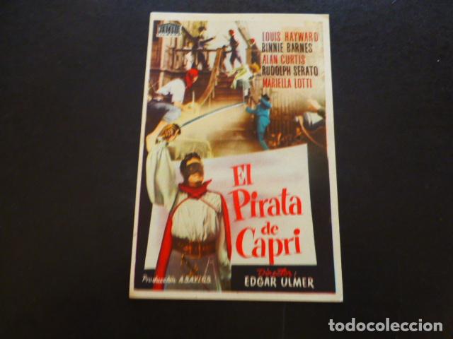 Cine: EL PIRATA DE CAPRI PROGRAMA DE MANO SIN PUBLICIDAD - Foto 1