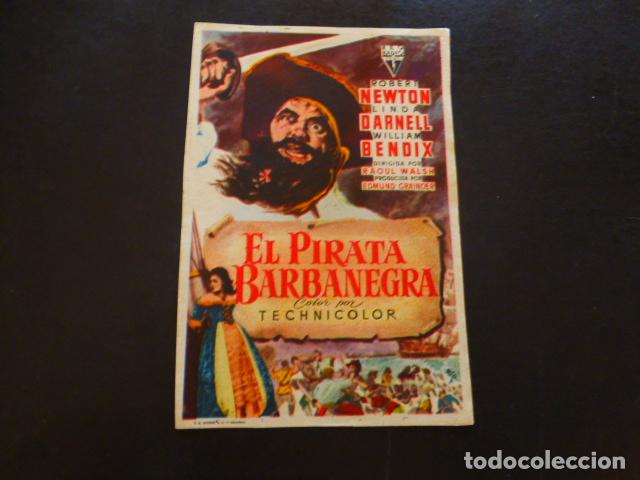 Cine: EL PIRATA BARBANEGRA PROGRAMA DE MANO SIN PUBLICIDAD - Foto 1