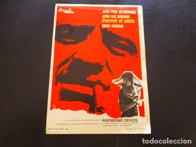 Cine: PIERROT EL LOCO PROGRAMA DE MANO SIN PUBLICIDAD - Foto 1