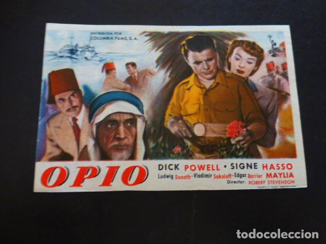 Cine: OPIO PROGRAMA DE MANO SIN PUBLICIDAD - Foto 1