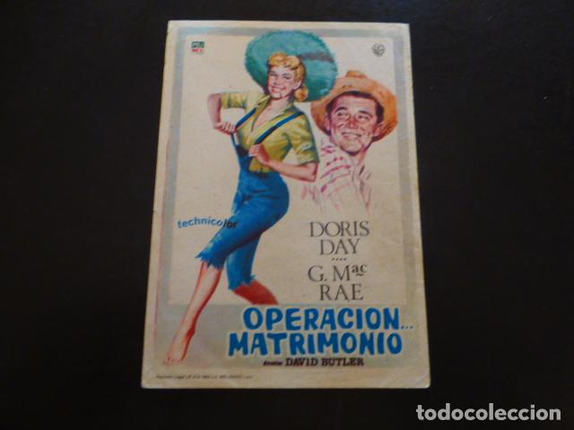 Cine: OPERACION MATRIMONIO PROGRAMA DE MANO SIN PUBLICIDAD - Foto 1
