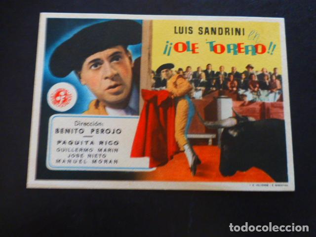Cine: &iexcl;&iexcl;QUE TORERO!! PROGRAMA DE MANO SIN PUBLICIDAD - Foto 1