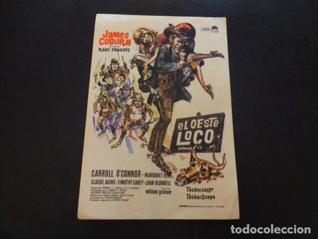 Cine: EL OESTE LOCO PROGRAMA DE MANO SIN PUBLICIDAD - Foto 1