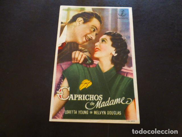 Cine: CAPRICHOS DE MADAME PROGRAMA DE MANO SIN PUBLICIDAD - Foto 1