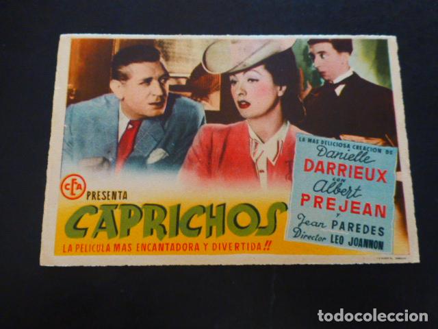 Cine: CAPRICHOS PROGRAMA DE MANO SIN PUBLICIDAD - Foto 1