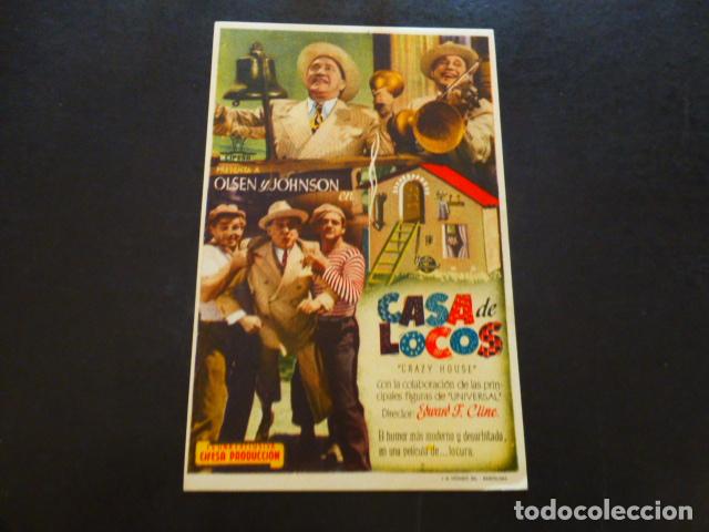 Cine: CASA DE LOCOS PROGRAMA DE MANO SIN PUBLICIDAD - Foto 1