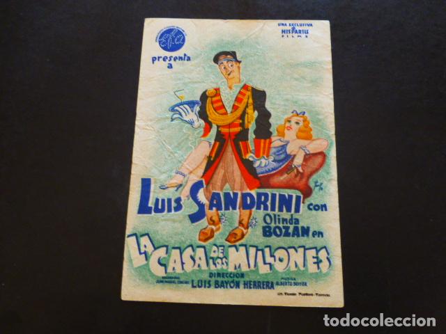 Cine: LA CASA DE MILLONES PROGRAMA DE MANO SIN PUBLICIDAD - Foto 1