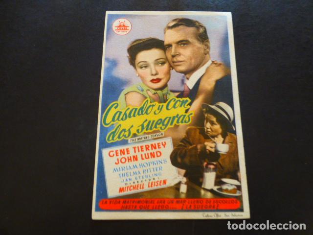 Cine: CASADO Y CON DOS SUEGRAS PROGRAMA DE MANO SIN PUBLICIDAD - Foto 1