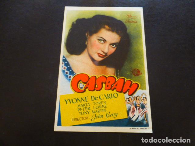 Cine: CASBAH PROGRAMA DE MANO SIN PUBLICIDAD - Foto 1