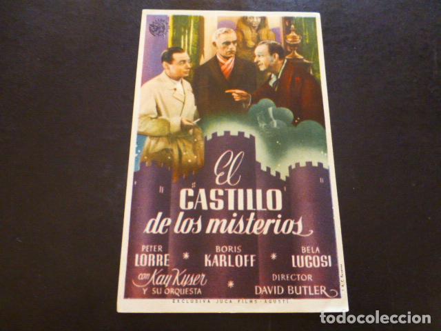 Cine: EL CASTILLO DE LOS MISTERIOS PROGRAMA DE MANO SIN PUBLICIDAD - Foto 1