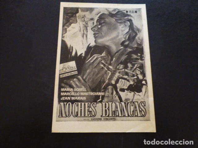 Cine: NOCHES BLANCAS PROGRAMA DE MANO SIN PUBLICIDAD - Foto 1