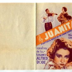  Foglietti di film di film antichi di cinema: JUANITA, CON ALFRED RODE.. Lote 359140155