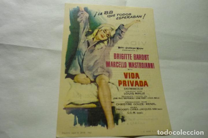 Cine: programa vida privada brigitte bardot-publicidad las vegas -d.benito??