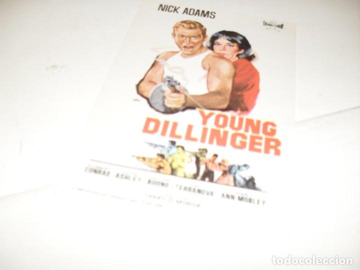 Cine: programa de mano sencillo,sin texto publicitario.titulo: YOUNG DILLINGER (NICK ADAMS). - Foto 1